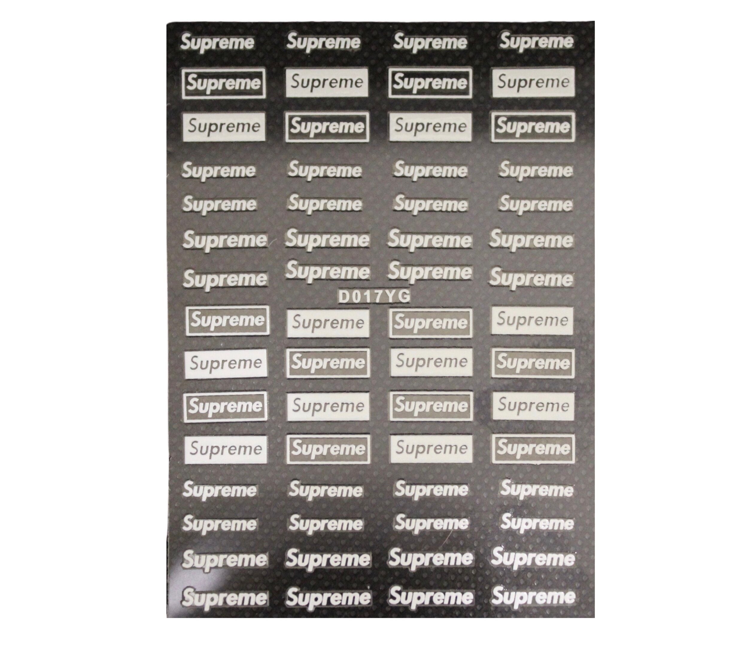6 Sheets LV Supreme Nail Stickers
